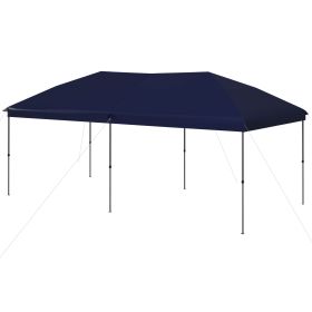 Outsunny 10' x 19' Pop Up Canopy with Easy Up Steel Frame, 3-Level Height Adjustable Event Party Tent with Carrying Bag