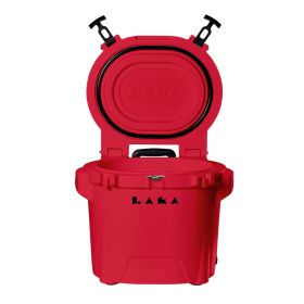 LAKA Coolers 30 Qt Cooler w/Telescoping Handle &amp; Wheels (Color: Red)