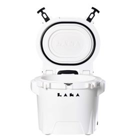 LAKA Coolers 30 Qt Cooler w/Telescoping Handle &amp; Wheels (Color: White)