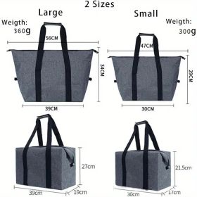 5.28 Gallon Thermal Shopping Bag – Lightweight & Foldable Design with Cool Retention Technology (Color: Gray)